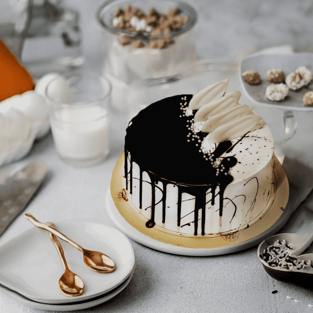 Choco vanilla cake  Belgian chocolate cake  Chocolate birthday cake   Liliyum Patisserie  Cafe